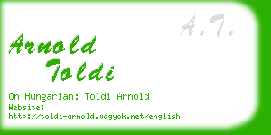 arnold toldi business card